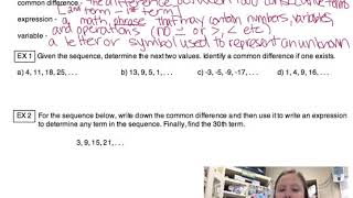 Alg 1- 1.1 Numeric and Graphic Representations of Data