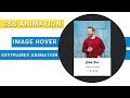 Image hover effect with text animation | css keyframes animations