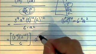 *simplify( (3a)^4 (2a )^-2) over ( 6*a^2 )