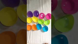 #unboxing 12pcs/set Colored Silicone Cake Mold - Small Circular Molds for Baking