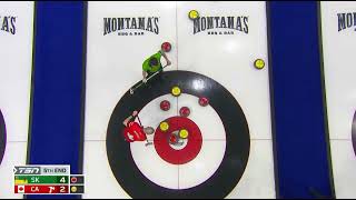 #AGITopShots - 2024 Montana's Brier - Saskatchewan's Team McEwen makes a six-rock raise to steal