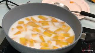 How to cook “pumpkin sweet soup” วิธีทำของหวานบวชฟักทอง หอมหวานมัน อร่อยมาก ทำง่านมากๆ