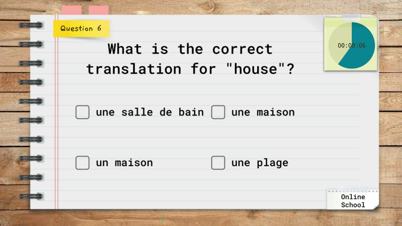 TEST YOUR French VOCABULARY / French Quiz 4 / Online School - YouTube