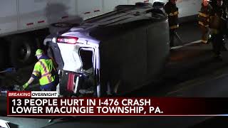 13 injured in multi-vehicle crash on Pennsylvania highway