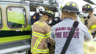 Miami-Dade Fire Rescue Helicopter Patient Transfer \u0026 Loading Training Video