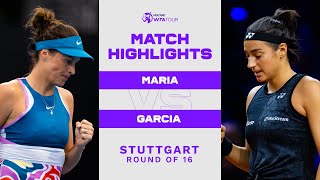 Tatjana Maria vs. Caroline Garcia | 2023 Stuttgart Round of 16 | WTA Match Highlights