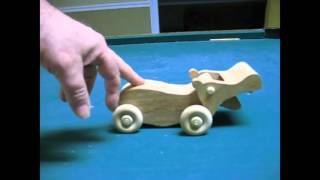Hungry Hippo animated wood toy