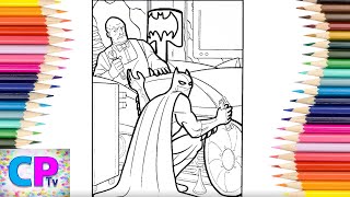 Batman,Alfred and Batmobile Coloring Pages,Batman Coloring Pages Tv,Alfred is Helping Batman