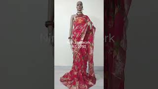 Chiffon Saree #saree #fashion #bandhani #jaipuri #jodhpuri Short #ytshort #trending #viralvideo