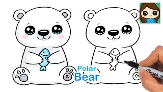 How to Draw a Polar Bear Easy 🐟