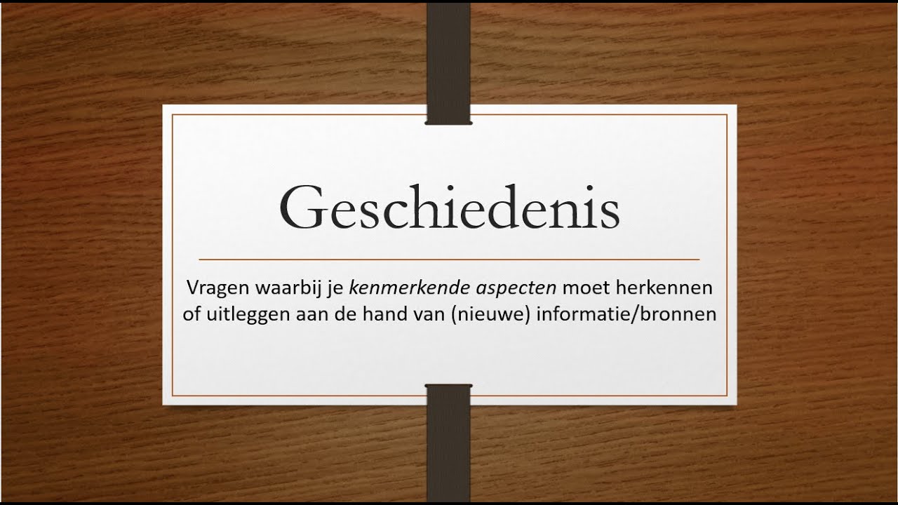 Kenmerkende Aspecten (geschiedenis) - YouTube