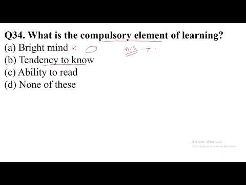 What is the compulsory element of learning?