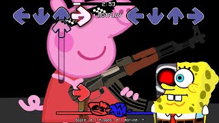 scary Peppa Pig and George vs SpongeBob (Horror story) FNF music