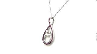 Johareez Mother's Day Special: 0.50CTW Genuine Created Ruby .925 Sterling Silver Pendant