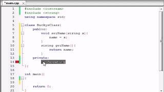Buckys C++ Programming Tutorials 13 Using Variables in Classes