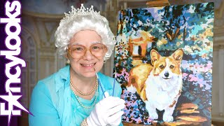 La Reina os enseña a pintar con números su perrito