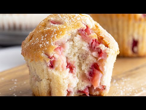 Healthy Fresh Strawberry Muffins Recipe