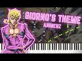 [Animenz] Giorno's Theme (il vento d'oro) - JoJo's Bizarre Adventure Piano Tutorial || Synthesia