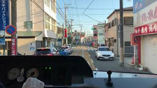 江ノ電江ノ島駅から、鎌倉高校前駅までの車窓動画。