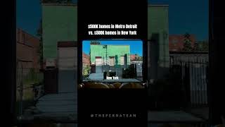 Metro Detroit $500K Homes vs other cities #shorts
