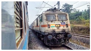 𝟒𝐊 𝐔𝐇𝐃 || DN Ispat Exp crosses UP Ispat Exp \u0026 arrival at Posoita Station