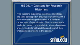 The Capstone Project