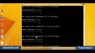 Lecture-5 SQL function - INSTR