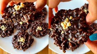 Delicious Puffed Rice Chocolate Bites | Tasty Chocolate Dessert | Crunchy Murmura Chocolate Bites