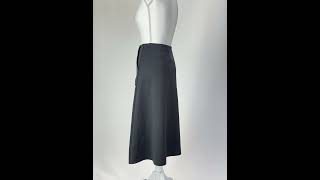 L W B , Black Patch Pkt A Line Midi  Skirt, Size 1, $89 00