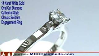 ES365 Classic Oval Diamond Solitaire Contour Engagement Ring  MDC Diamonds NY