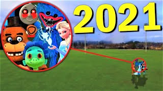 Drone Catches HUGGY WUGGY, ELSA.EXE, LUCA, SONIC.EXE and THOMAS.EXE IN REAL LIFE!! | Plasmonix 2021