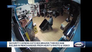 Security camera catches brazen thieves nabbing $50,000 in merchandise from Hunt's Photo and Video