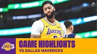 HIGHLIGHTS | Anthony Davis (31 pts, 8 reb) vs Mavericks (11/1/19) | Lakers