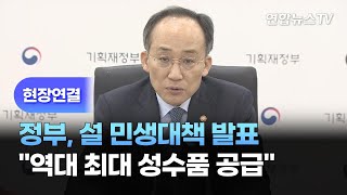 [현장연결] 정부, 설 민생대책 발표…\