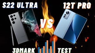 Xiaomi 12T Pro VS Galaxy S22 Ultra Performance Stress Test 3DMark 🔥