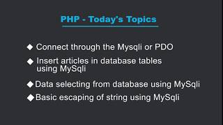 PHP Tutorial | Mysqli & PDO