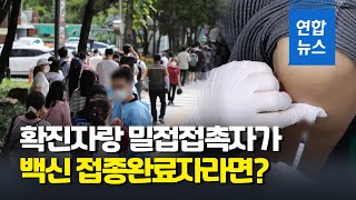 백신접종 끝냈는데 확진자와 밀접접촉했다면…무증상땐 격리면제 / 연합뉴스 (Yonhapnews)