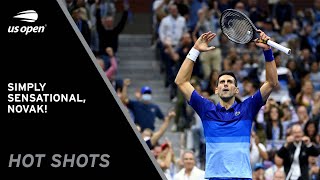Djokovic Breaks Zverev's Serve in Style! | 2021 US Open