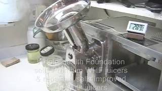 Apple juice with ginger made on a Whole Health Foundation juicer