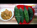 ପୁରଦିଆ ଗୋଟା କଲରା ଭଜା kalara gota bhaja stuffed bitter gourd recipe odia klara recipe