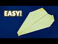 How to Make the Fastest Flying Paper Airplane  - Origami Paper Airplane That Fly Straight