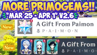How to Get More Free Primogems Rewards Before Genshin Impact 2.6