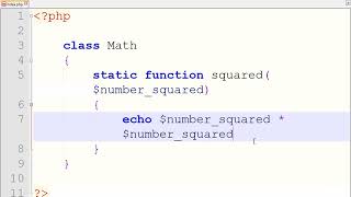 PHP OOP 358 The Static Class Functions