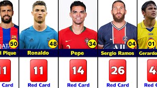 Top 50 Player Who Received Most Red Card In Football History.