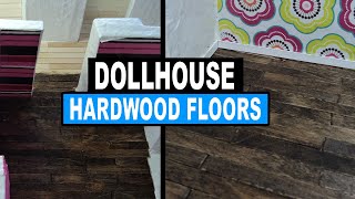 How to Make Dollhouse Popsicle Stick Flooring I Miniature Dollhouse Flooring