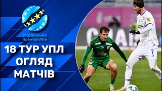 ВІДЕООГЛЯД МАТЧІВ 18 ТУРУ УПЛ | Результати, турнірна таблиця, список бомбардирів