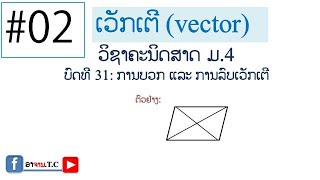 #ມື້ນີ້ພາຮຽນຄະນິດສາດ: ເວັກເຕີ [ຕອນທີ2] ຕົວຢ່າງ (ມ 4ບົດທີ31)