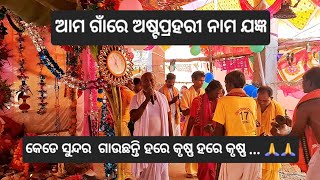 ଆମ ଗାଁରେ ଅଷ୍ଟପ୍ରହରୀ ନାମ ଯଜ୍ଞ.କେଡେ ସୁନ୍ଦର ଭାବେ ଗାଉଛନ୍ତି ହରେ କୃଷ୍ଣ ହରେ କୃଷ୍ଣ 🙏#vlog#LadlyMamaCuteBaby