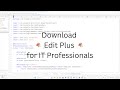 Download edit plus For Windows 8/10/11