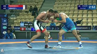 Repechage GR - 85 kg: I. ABBASOV (AZE) df. D. TSEKERIDIS (GRE) by VPO1, 7-1